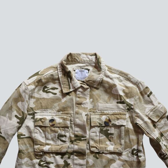 BEHRSKA % 100 Cotton Camo Army Jacket Size XS - Picture 4 of 6